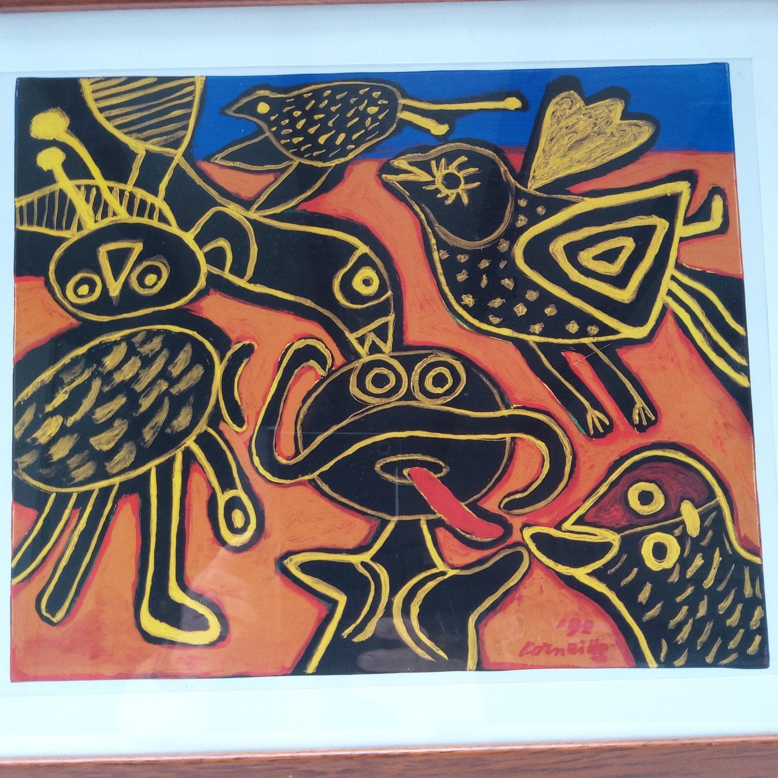 Corneille. Ingelijste kunstreproductie 57 x47 cm, Antiquités & Art, Art | Autres Art, Enlèvement