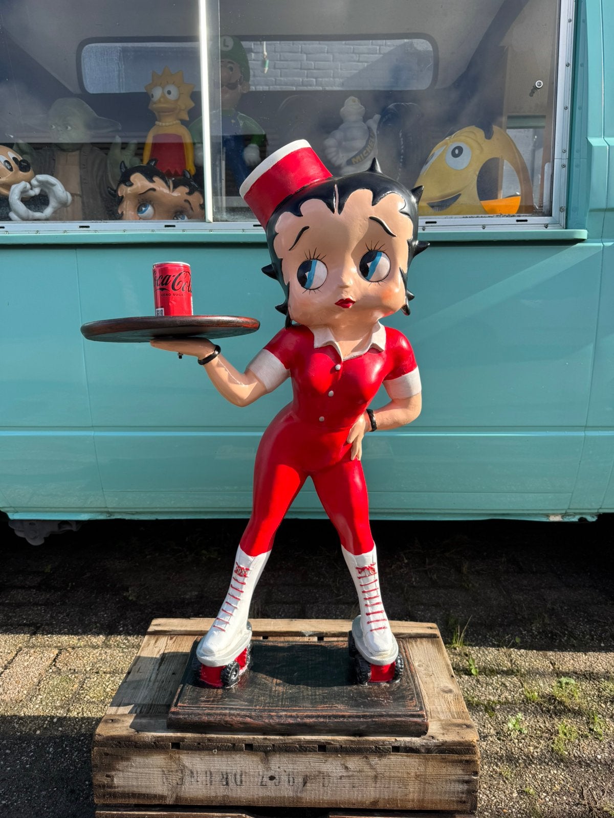 Groot Betty Boop beeld diner skates, Ophalen, Gebruikt, Mens