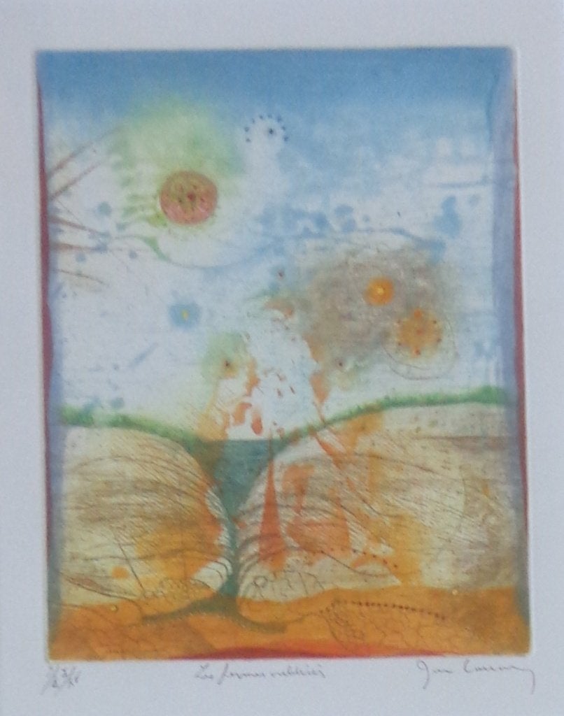 RENE CARCAN / FORMES OUBLIES / KLEURETS / 71x61cm / KADER, Numéroté, Enlèvement, Paysages, Eau-forte