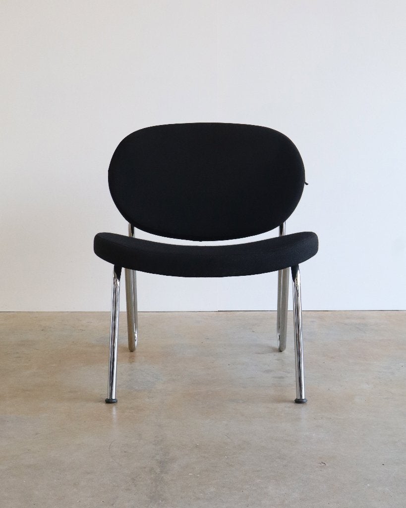 Sitland chromen design buisframe fauteuil made in Italy, Huis en Inrichting, Ophalen, Gebruikt, Modern Design, Minder dan 75 cm
