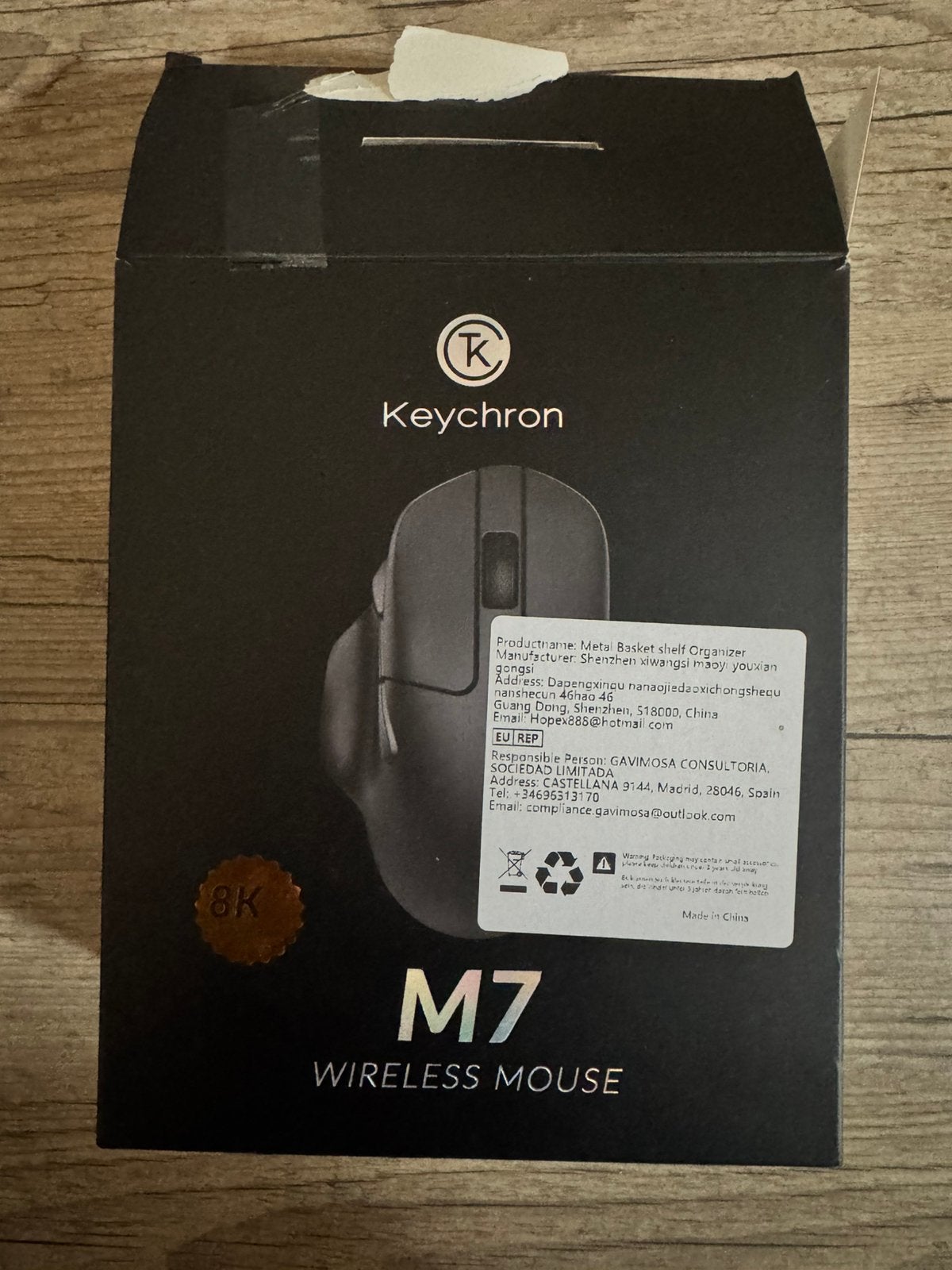 Keychron M7 Wireless Mouse, Informatique & Logiciels, Souris, Comme neuf, Enlèvement, Droitier