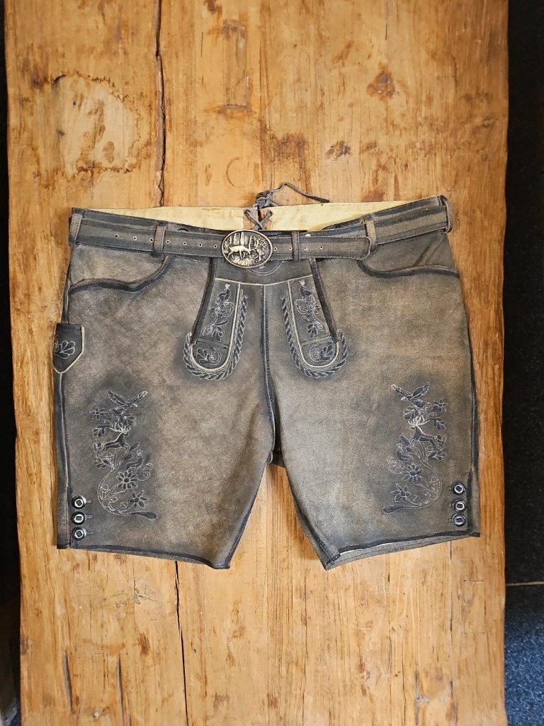 Lederhosen grote maat Handgemaakt, Enlèvement ou Envoi, Comme neuf, Brun, Autres tailles
