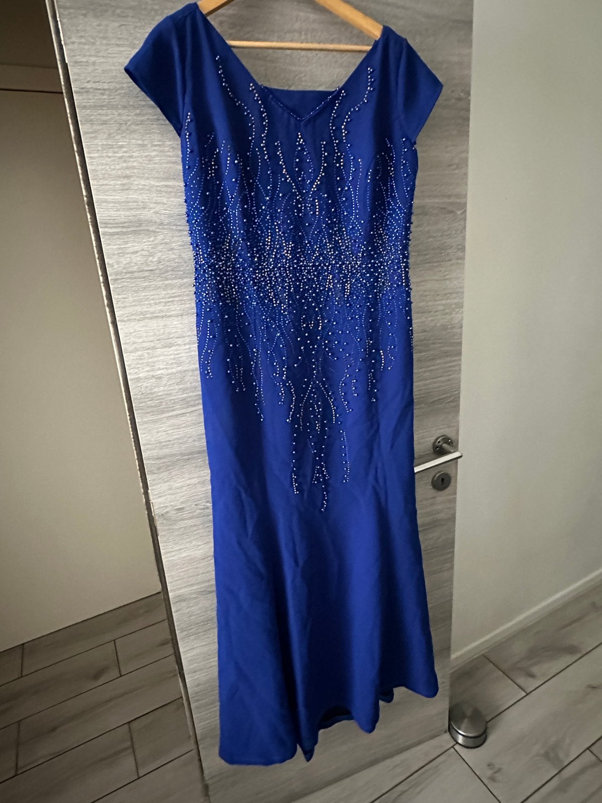 Blauwe Feestelijke jurk, Kleding | Dames, Ophalen of Verzenden, Maat 42/44 (L), Blauw