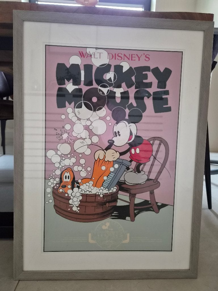 Micky mouse, Verzamelen, Ophalen of Verzenden, Mickey Mouse, Zo goed als nieuw, Plaatje of Poster