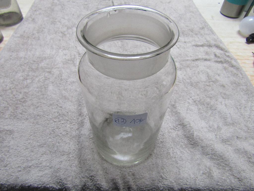 Pot en verre soufflé transparent H23-DF12-DG10, 1650g, Antiquités & Art, Antiquités | Verre & Cristal, Enlèvement ou Envoi