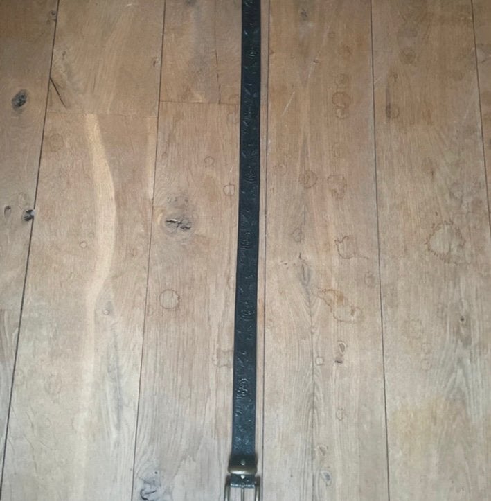 Vintage Silverado lederen riem Top Grain 95, Ophalen of Verzenden, Zo goed als nieuw, Zwart, Echt leder
