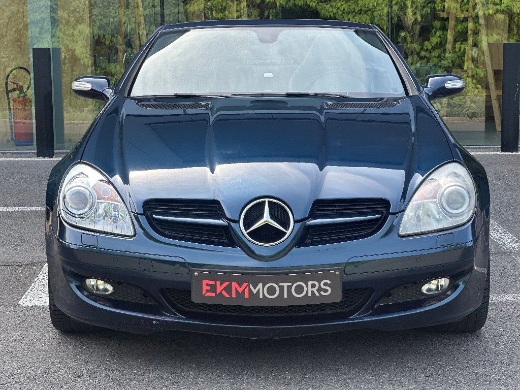 Mercedes SLK 200 Kompressor / Cabrio / Airco / 142342km, Automaat, Zwart, Cabriolet, Blauw
