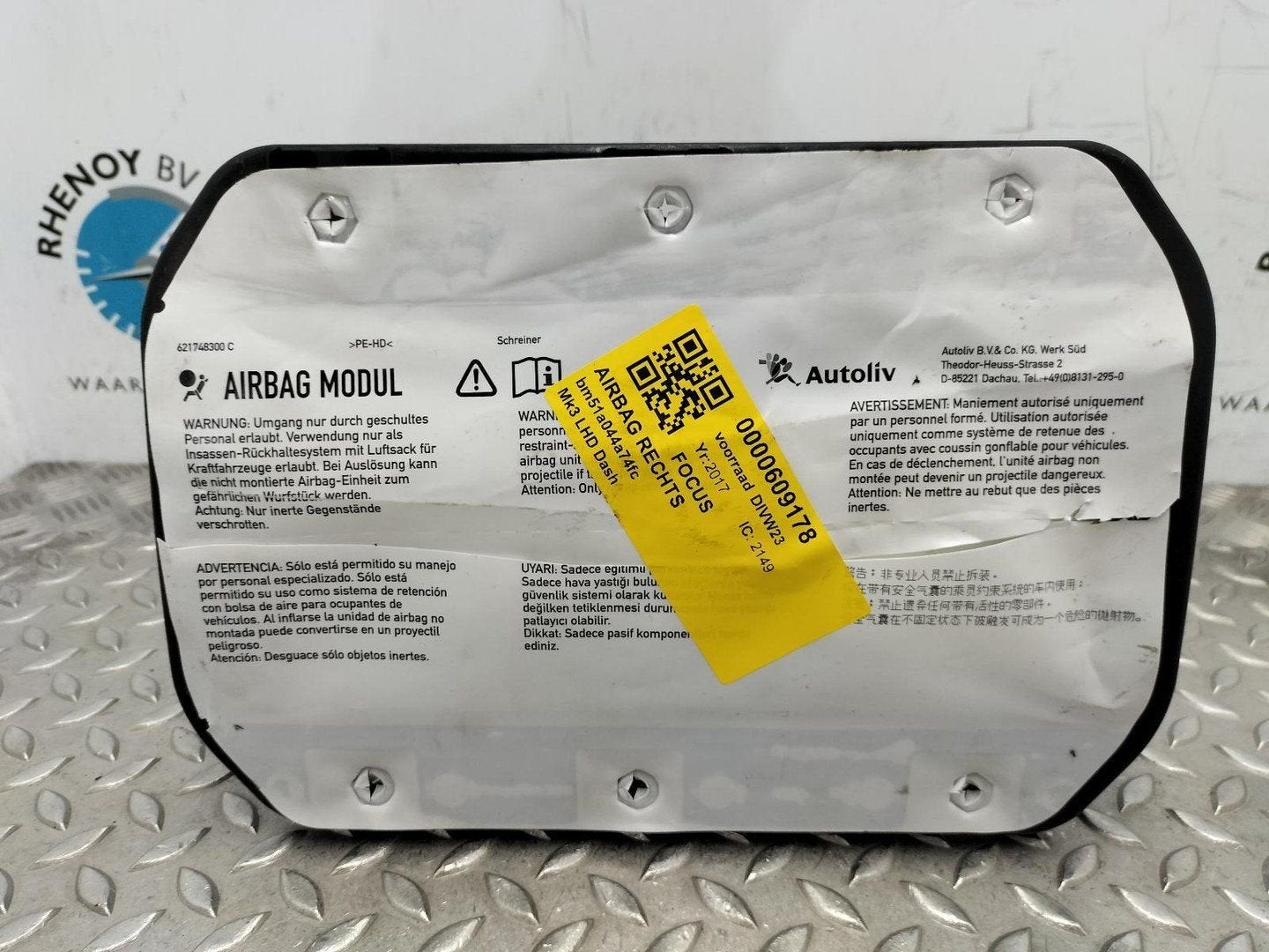 FORD FOCUS AIRBAG RECHTS 2017, Ophalen of Verzenden, Gebruikt, ARN erkend