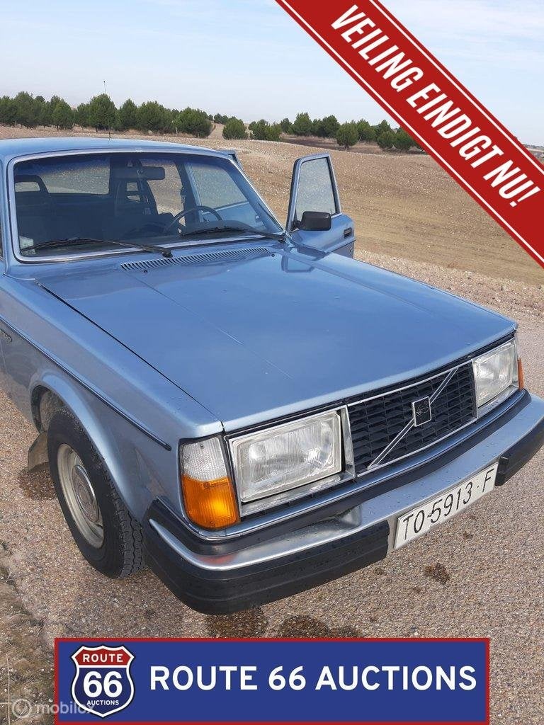 Volvo 244 GL | 1980 | Route 66 Auctions, Auto's, Zwart, Bedrijf, Handgeschakeld, Overige carrosserie