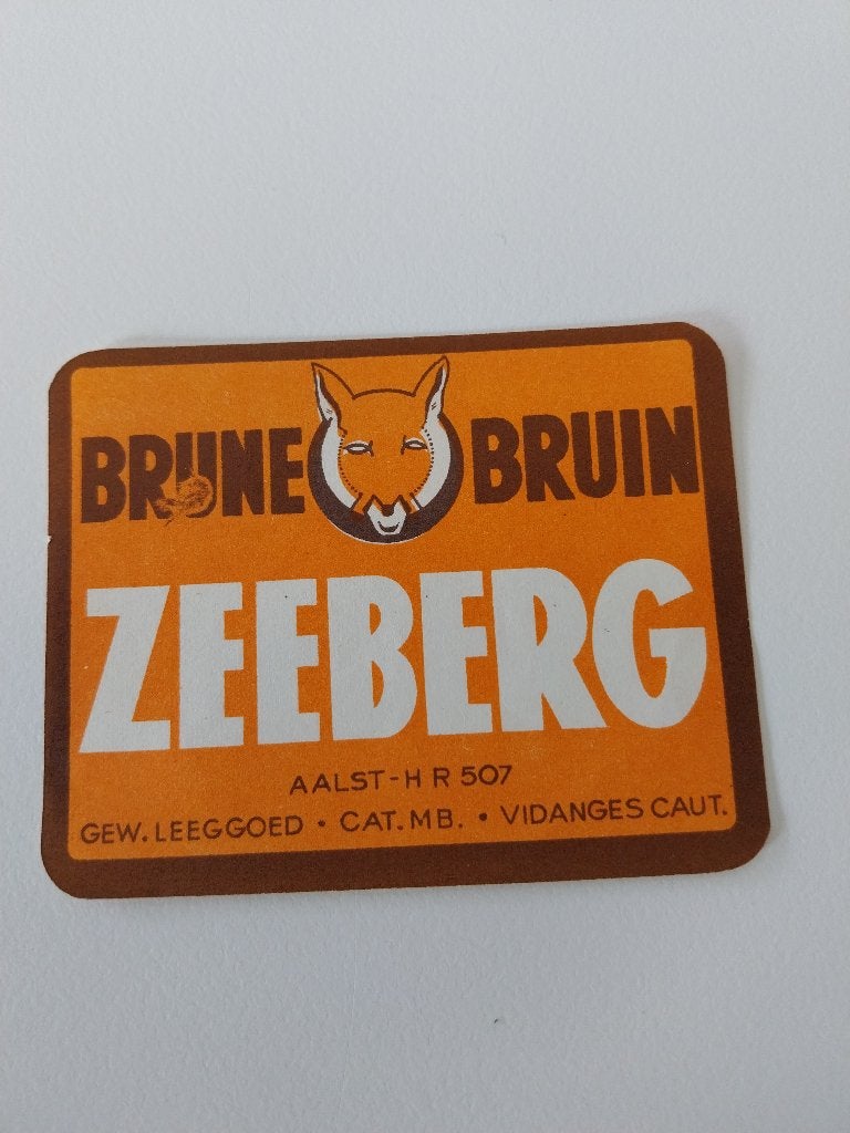 Bieretiket Bruin Zeeberg 2 Aalst, Ophalen of Verzenden, Gebruikt