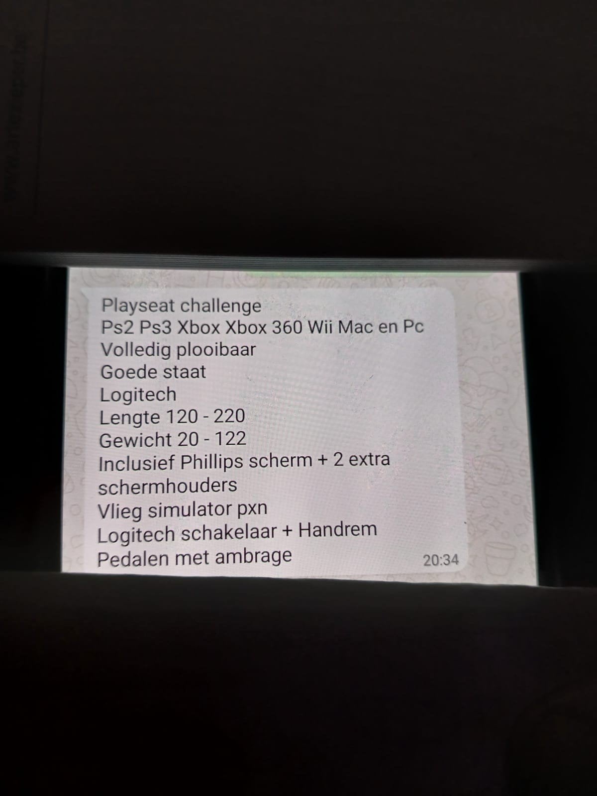 playseat, Ophalen, Zo goed als nieuw