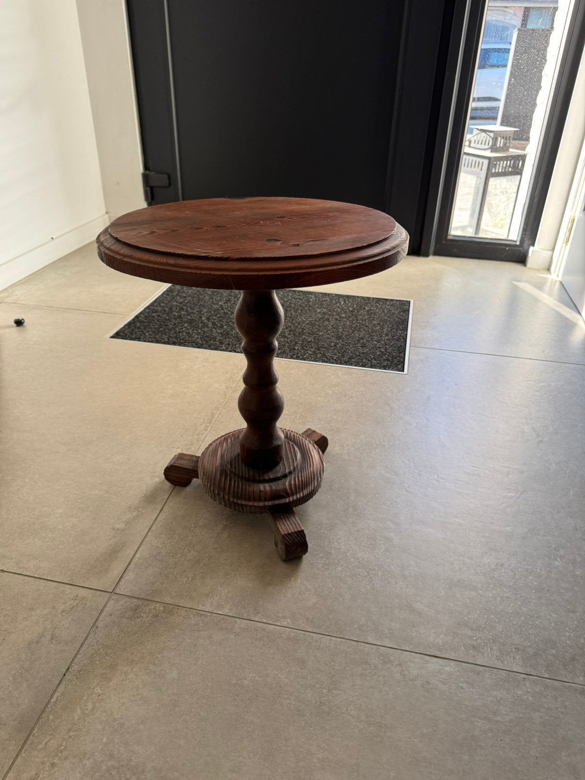 Table d'appoint ancienne, Antiek, Rond, Moins de 55 cm, Comme neuf