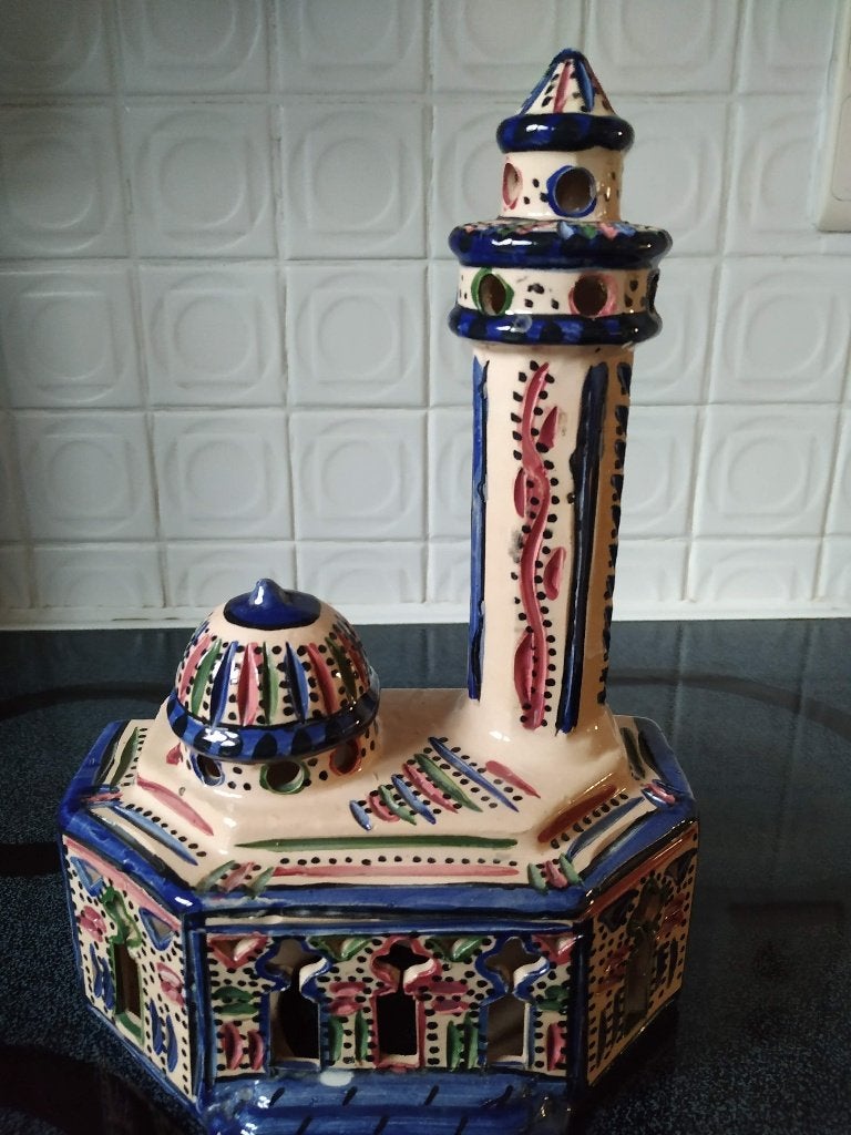 souvenier mooi keramieken moskee voor theelichtje Djerba, Enlèvement ou Envoi