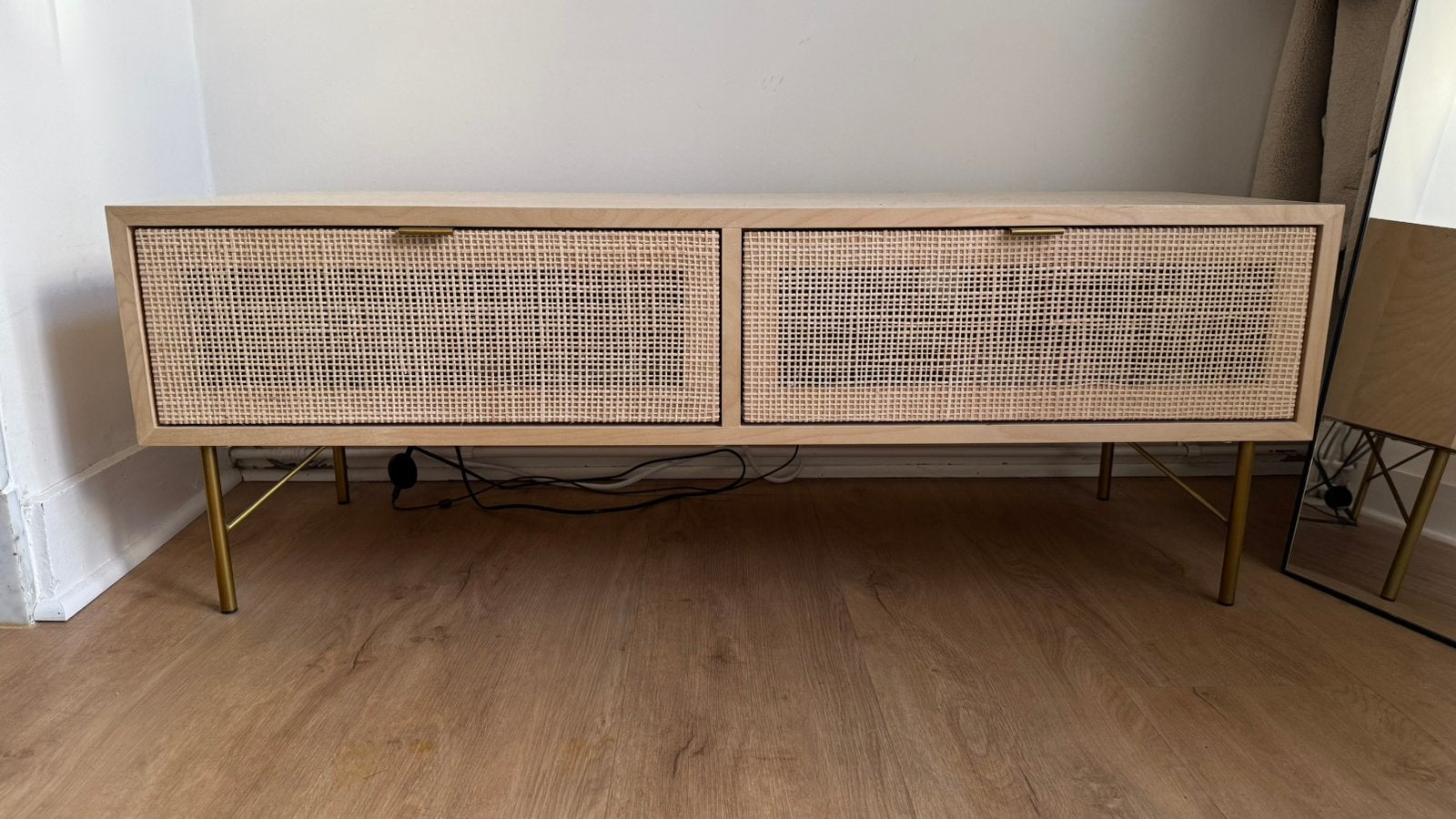 Meuble TV aspect rotin, 25 à 50 cm, Moins de 100 cm, 100 à 150 cm, Enlèvement