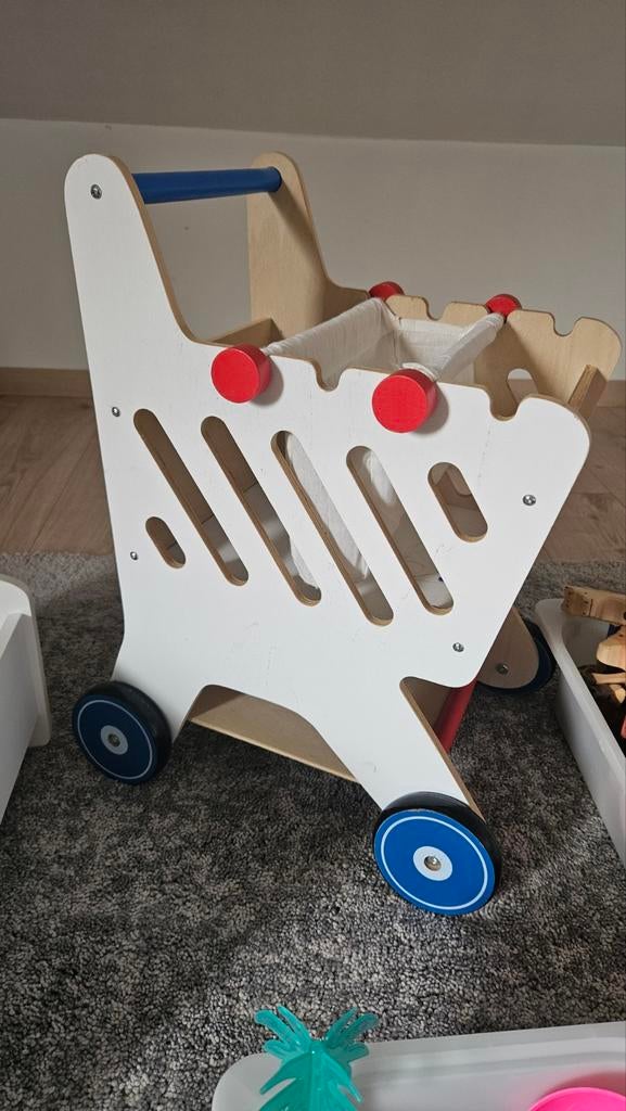 Caddie de course en bois pour enfant, Enlèvement, Utilisé