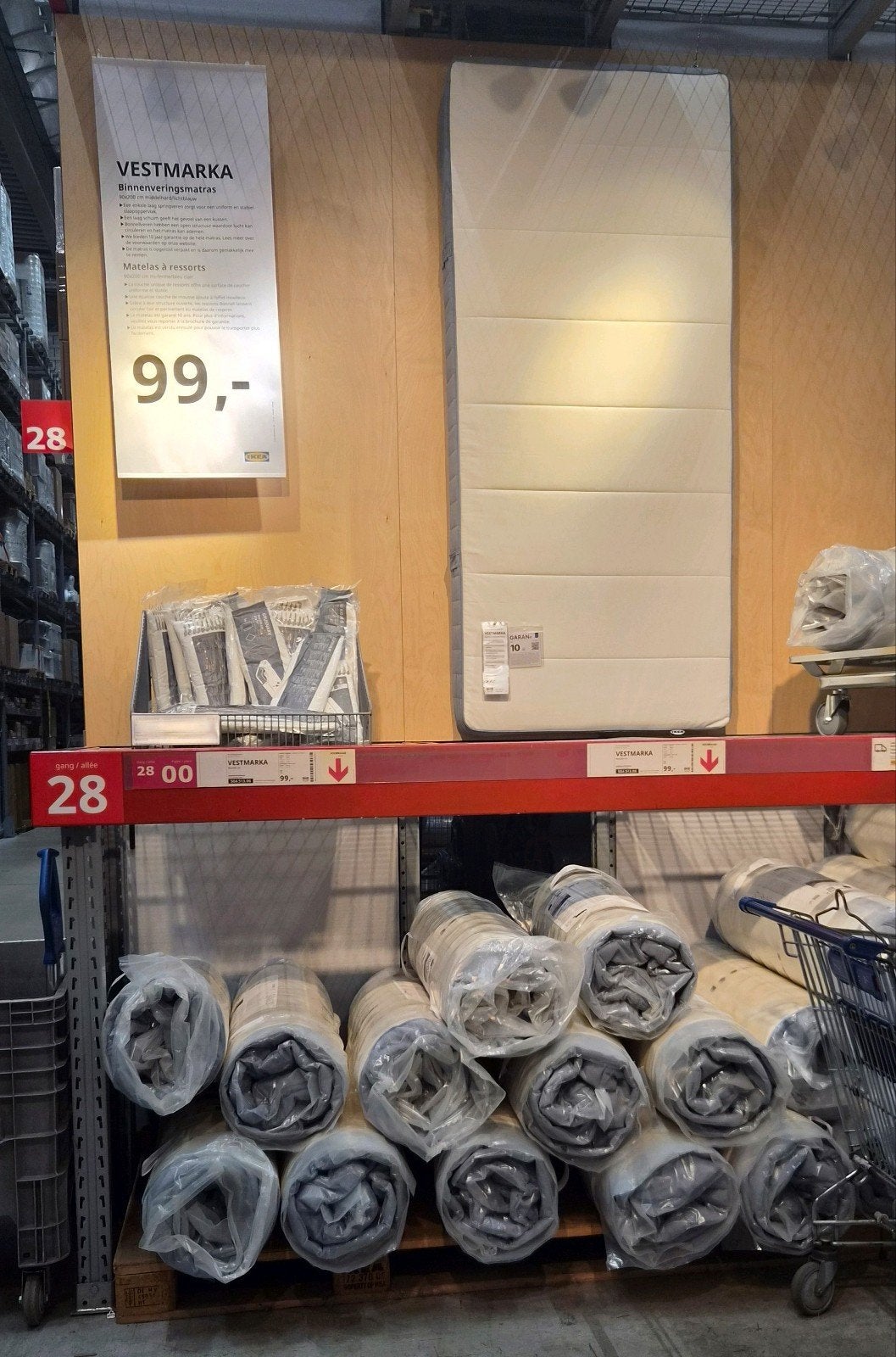 Matelas Ikéa 90x200, Maison & Meubles, Enlèvement, Matelas