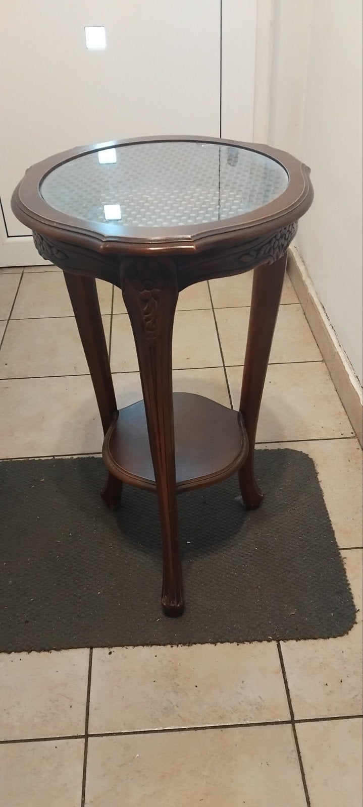 sellette ancienne  en bois avec carreaux  en verre, Enlèvement