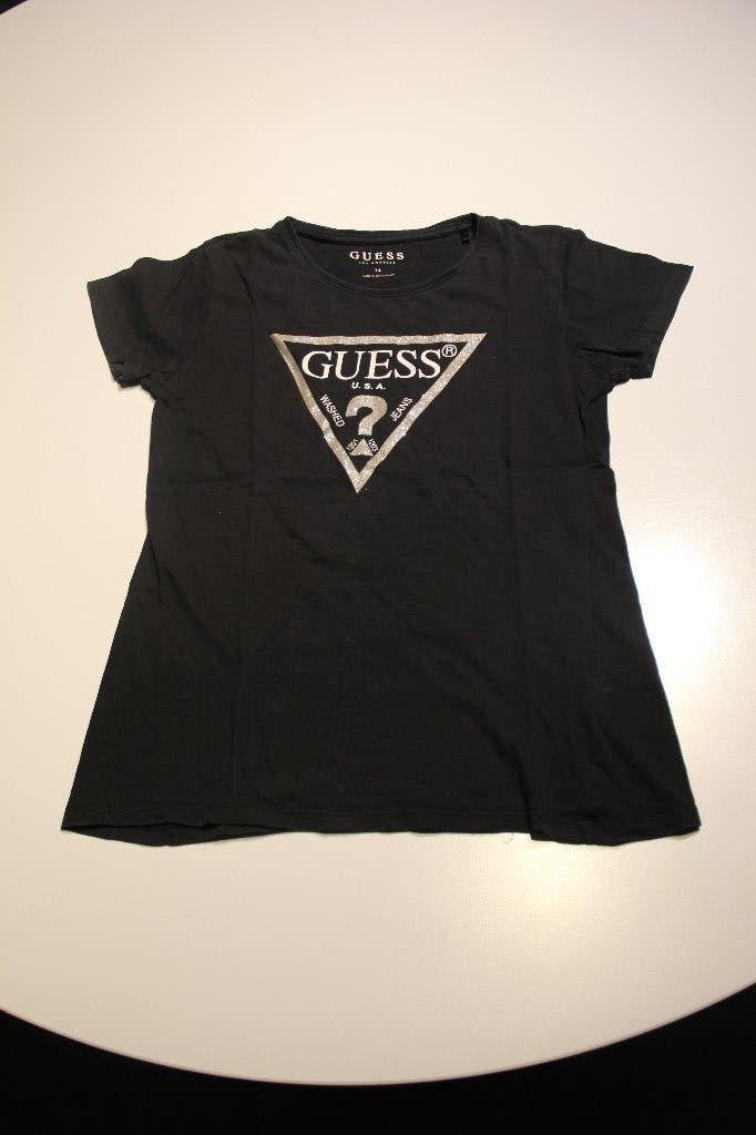 Zwarte T-shirt Guess meisjes, Ophalen, Gebruikt, Meisje, Shirt of Longsleeve