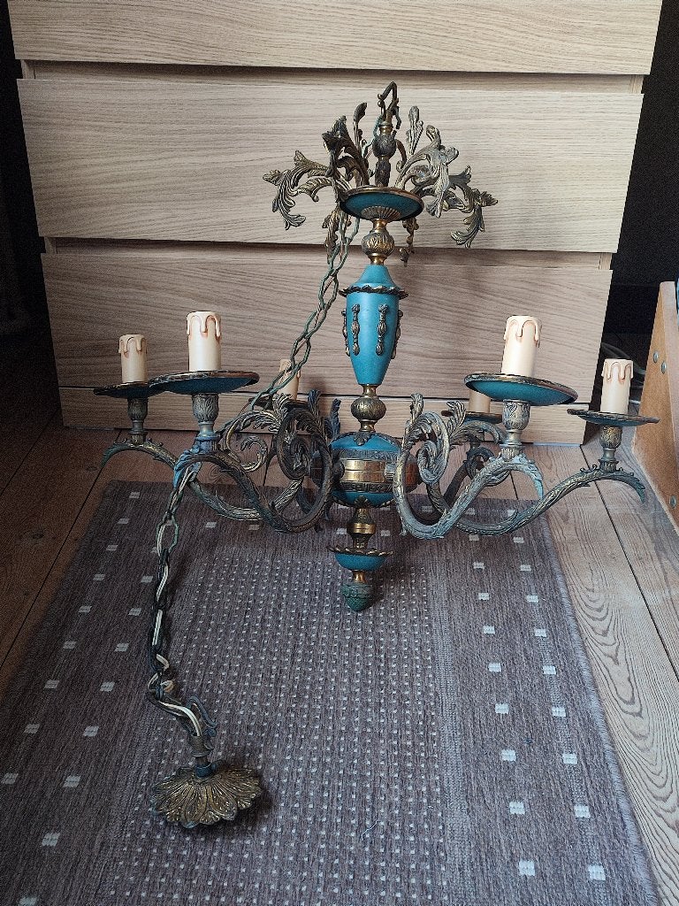 Lustre ancien, Maison & Meubles, Enlèvement, Utilisé, Métal, Napoléon 3