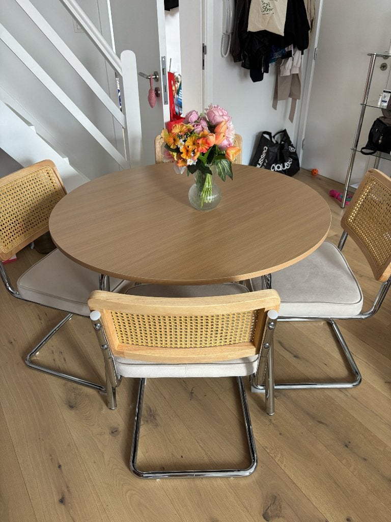 Table à manger, Neuf, 100 à 150 cm, Quatre personnes, Rond