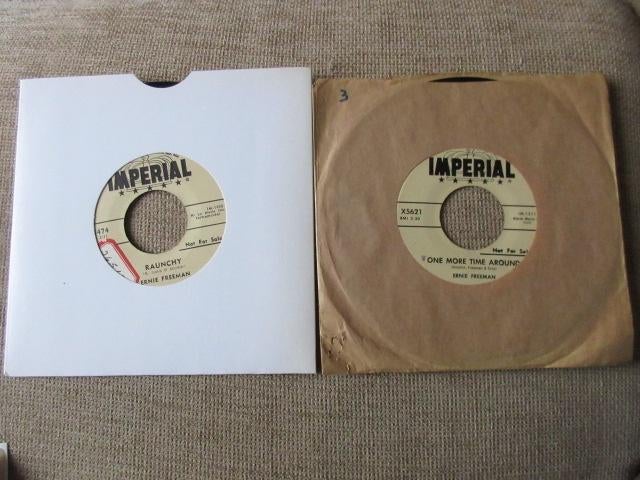Set van 2 Vynils 45t Ernie Freeman 1960' White promo, Gebruikt, 7 inch, Single, Ophalen of Verzenden
