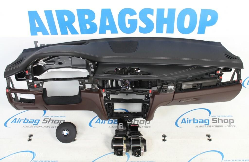 Airbag kit - Tableau de bord M cuir noir brun HUD BMW X5 F15
