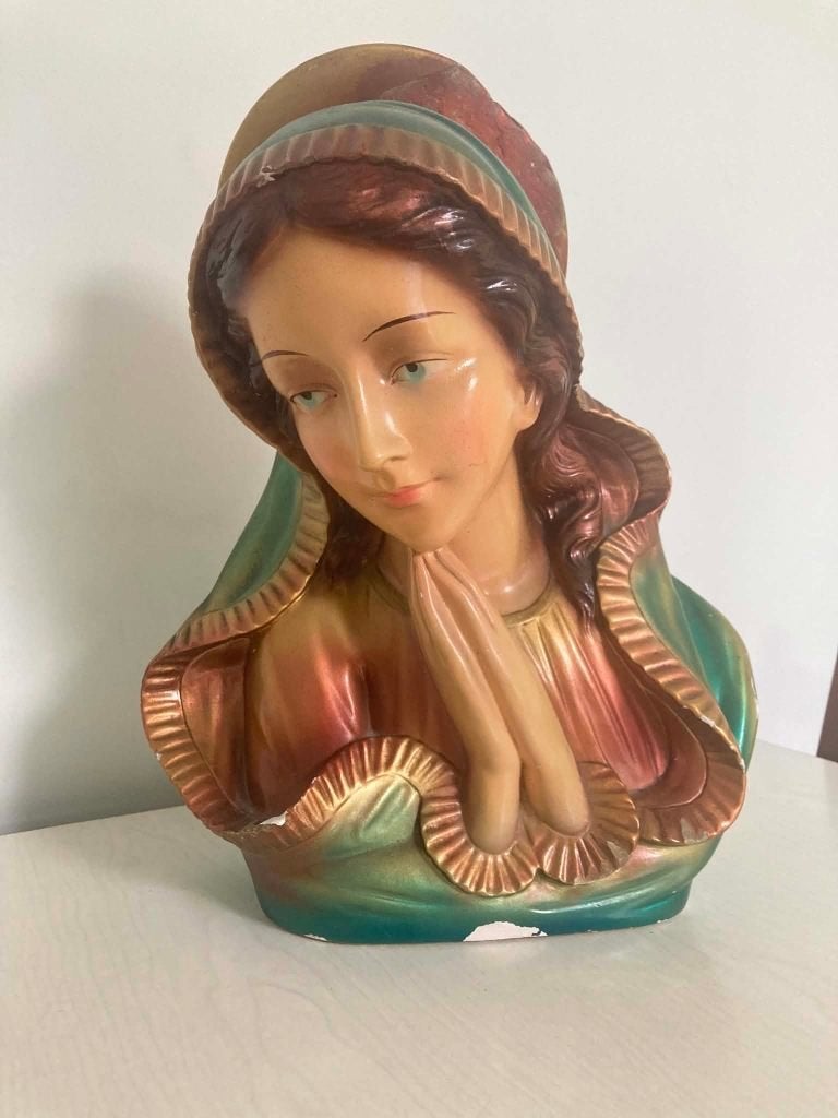 Groot borstbeeld/ buste Maria (39 cm), Antiek en Kunst, Ophalen