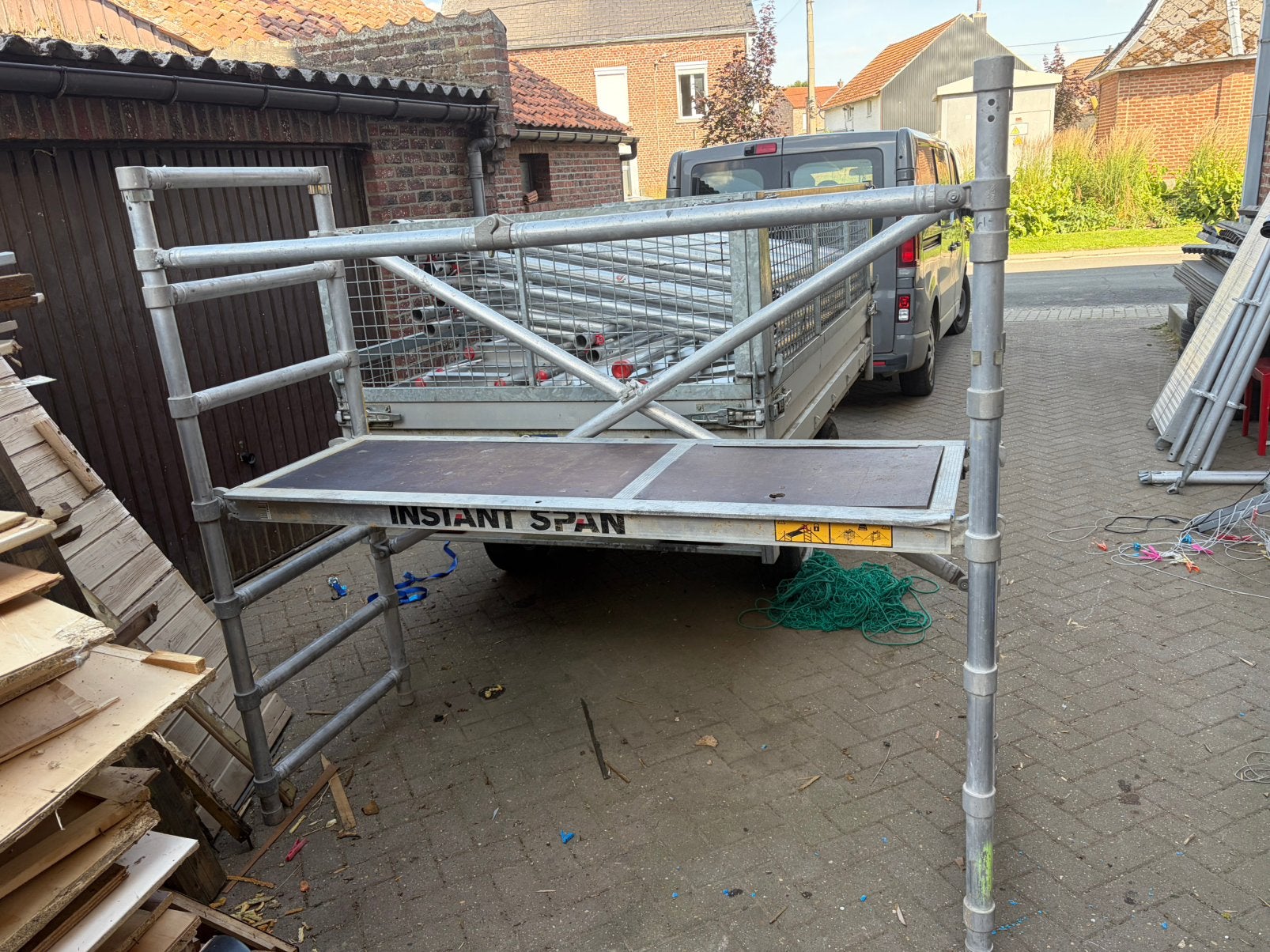 Stelling instant span, Doe-het-zelf en Bouw, Ophalen, Gebruikt, Rolsteiger of Kamersteiger, Minder dan 2 meter