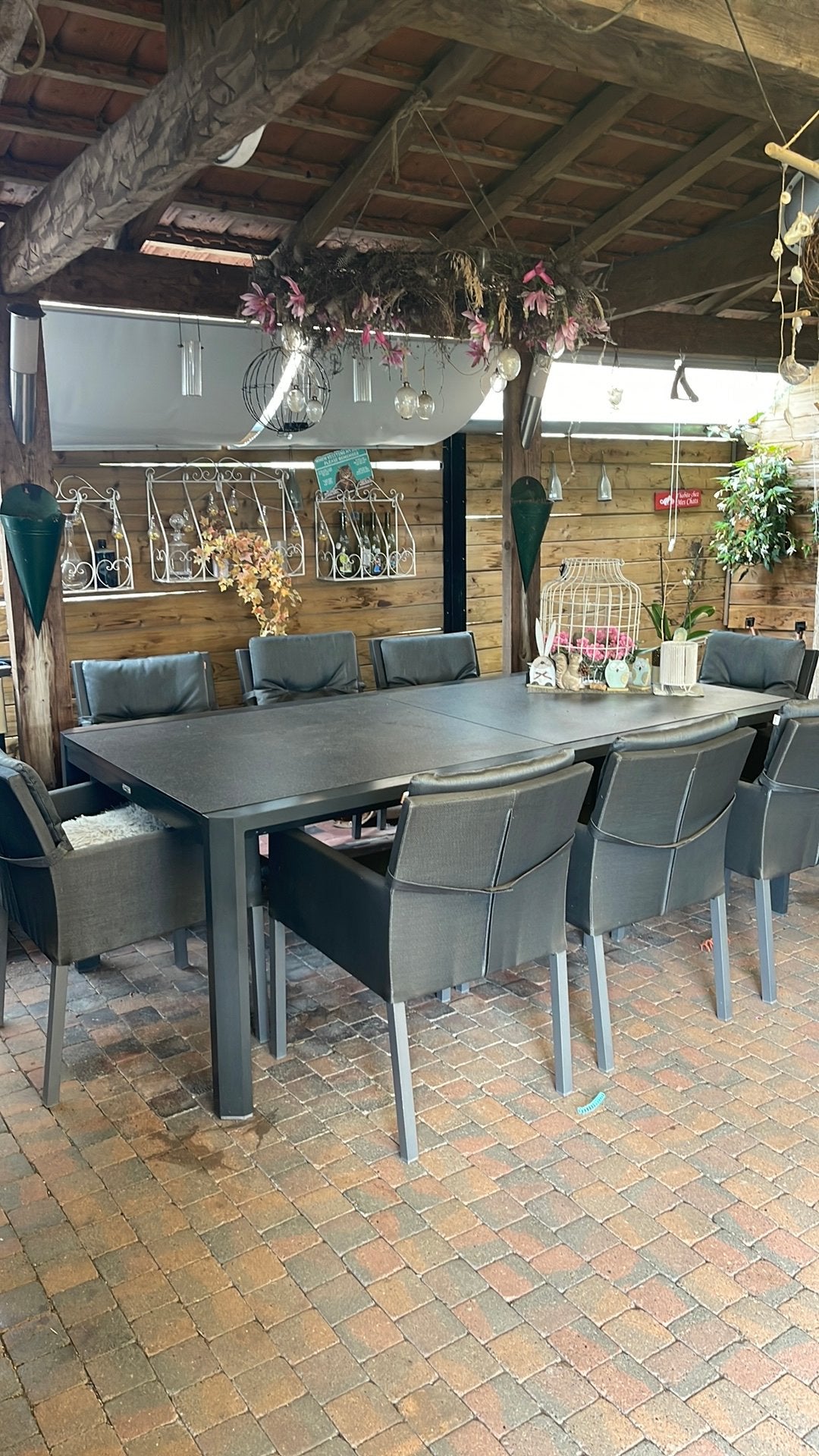 Terrastafel met 8 stoelen, Tuin en Terras, Ophalen, Zo goed als nieuw