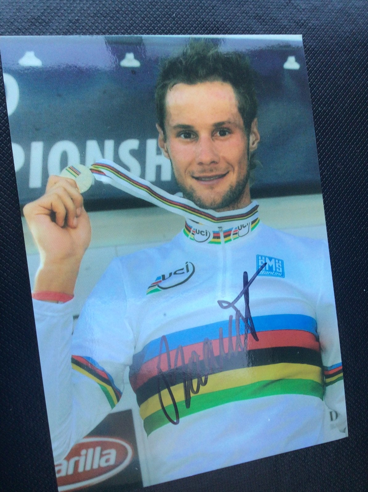 Wielerkaart 2005 wk tom boonen signe, Sport en Fitness, Ophalen of Verzenden, Zo goed als nieuw