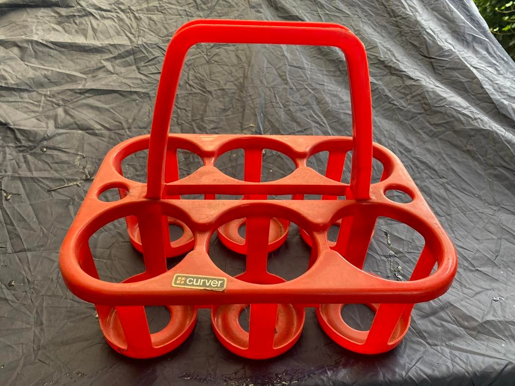 Curver retro flessendrager, Ophalen, Kunststof, Gebruikt, 5 tot 15 flessen