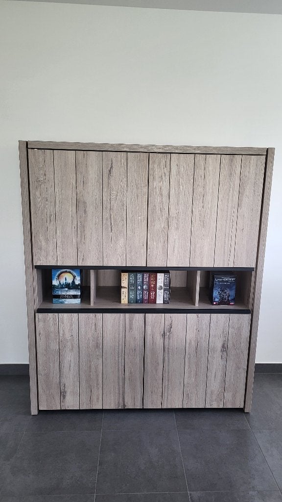 Eiken barkast, Huis en Inrichting, Ophalen, Met deur(en), 100 tot 150 cm, Eikenhout