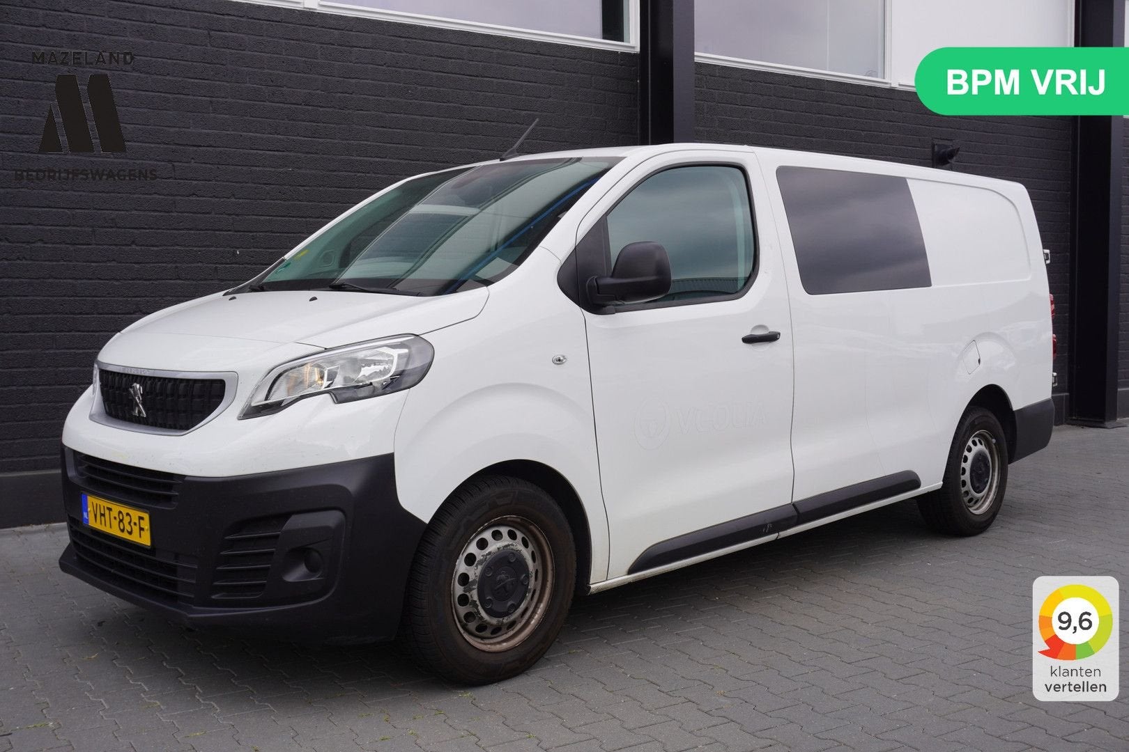 Peugeot Expert 2.0 BlueHDI 120PK Dubbel cabine EURO 6 - Airc, Parkeersensor, Wit, Bedrijf, Onderhoudsboekje