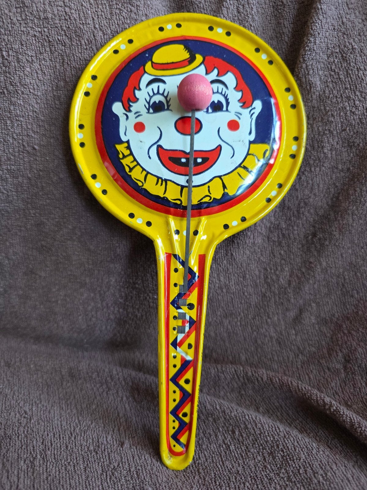 Vintage clown noise figuur in gelithografeerd blik, Antiek en Kunst, Antiek | Speelgoed, Ophalen of Verzenden