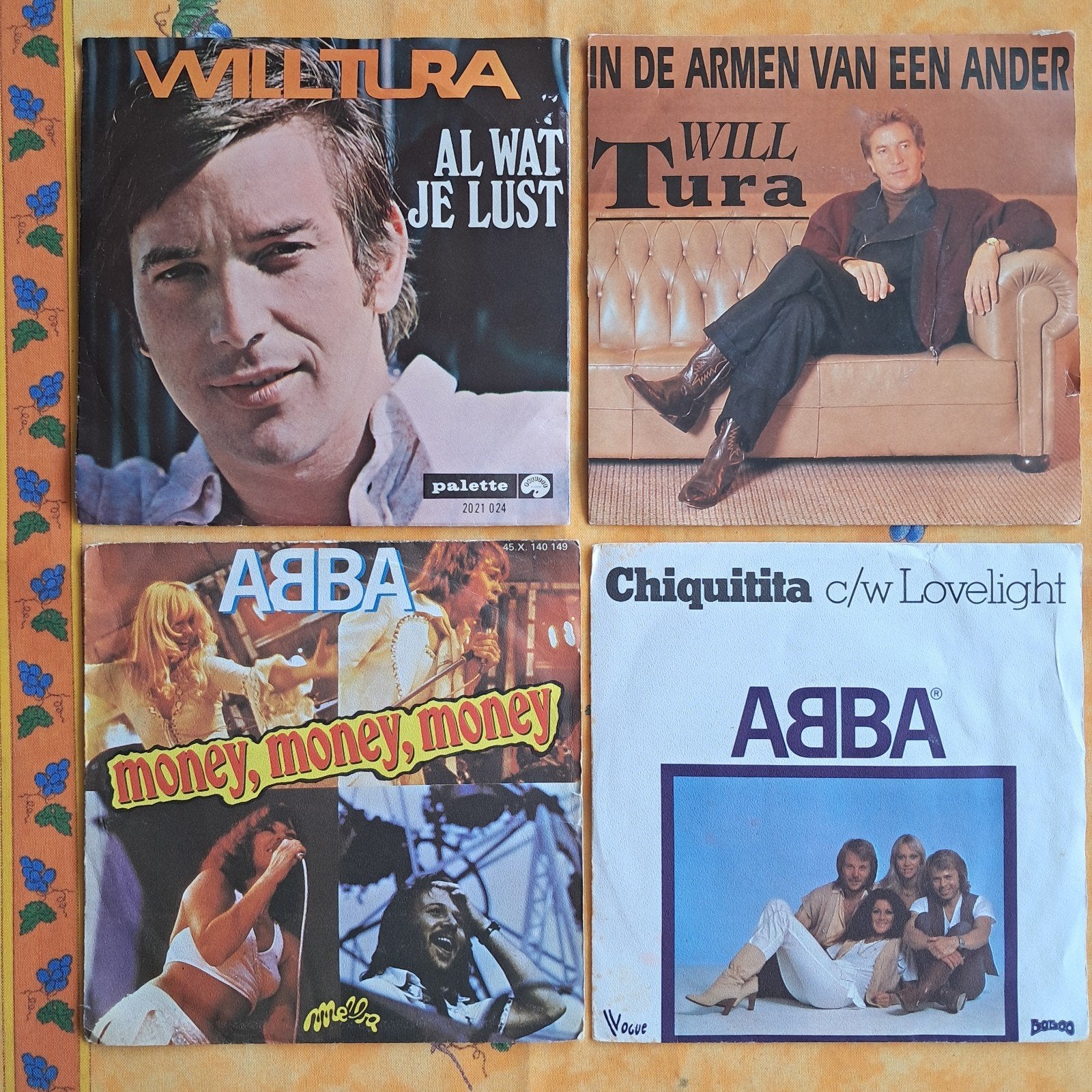 Vinyl 45-t platen zonder enige schram, Ophalen