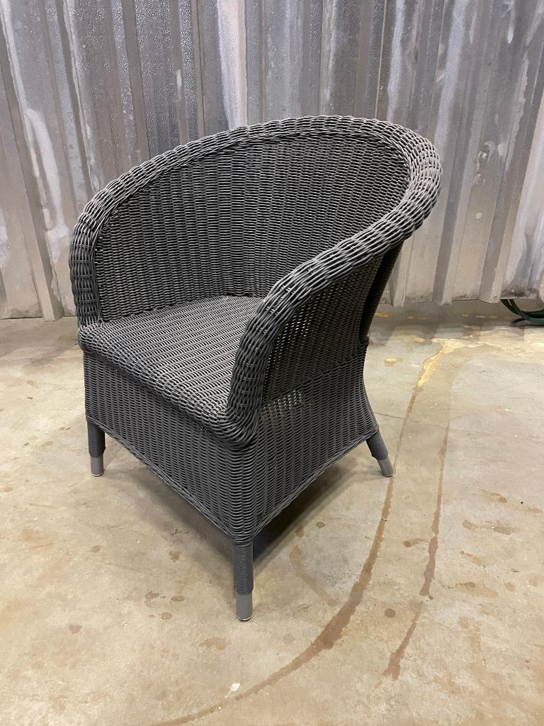 set van  4 tuin stoelen Derby grijs, Ophalen of Verzenden, Nieuw, Wicker