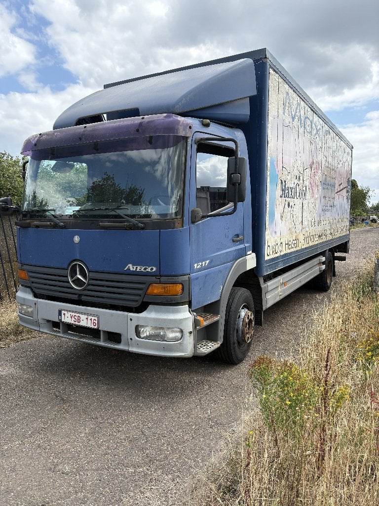 vrachtwagen, Auto's, Stof, Zwart, Blauw, Mercedes-Benz