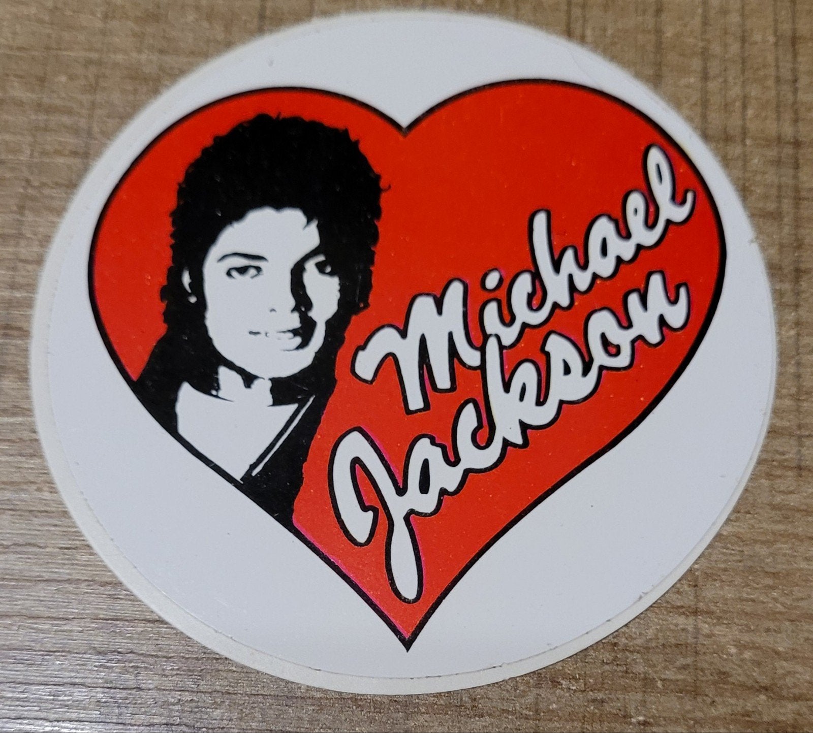 Oude sticker: Michael Jackson, Ophalen of Verzenden, Zo goed als nieuw, Overige typen
