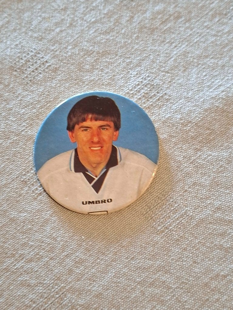 Panini Cap Euro 96 /  Peter Beardsley / Engeland, Enlèvement ou Envoi, Utilisé, Autres types