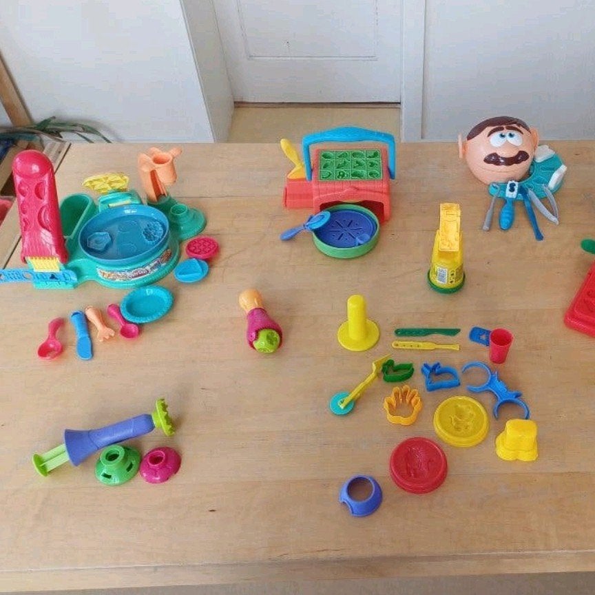 Groot lot Play-Doh sets: Ijs, Pizza, Tandarts, ..., Verzamelen, Ophalen of Verzenden, Gebruikt, Gebruiksvoorwerp