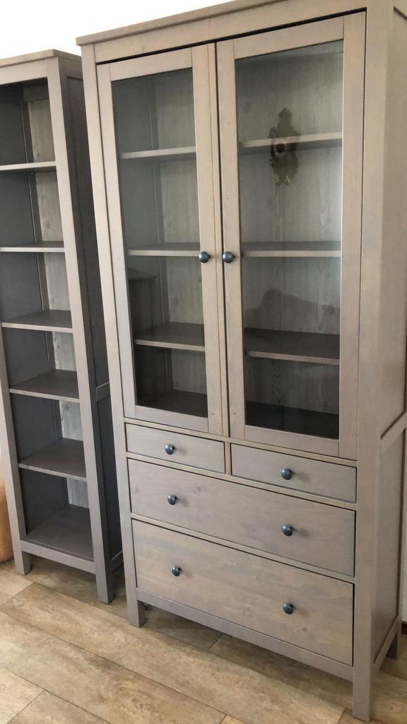 Vitrine IKEA Hemnes avec bibliothèque, Enlèvement, Comme neuf