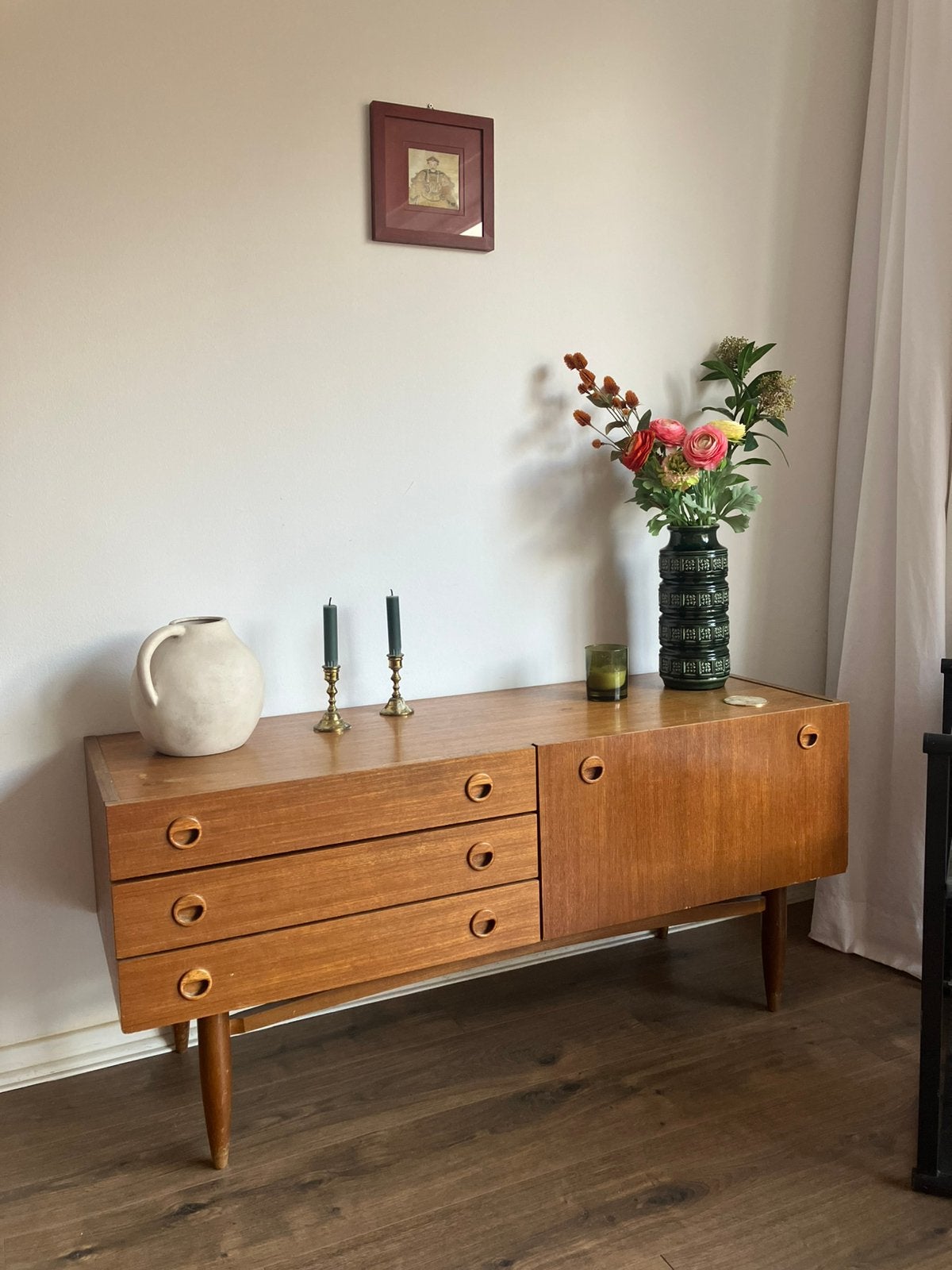 Meuble Scandinave vintage bois teck, Ophalen, Zo goed als nieuw