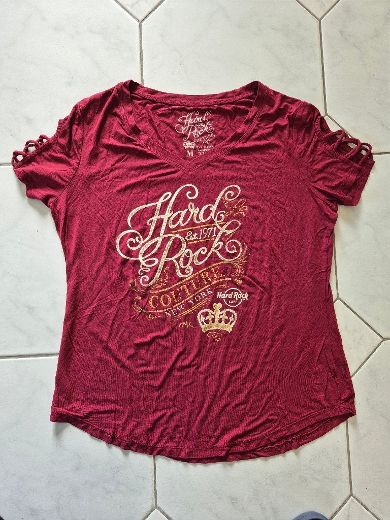 Hard rock t-shirt, Kleding | Dames, T-shirts, Maat 38/40 (M), Ophalen of Verzenden, Korte mouw, Gedragen