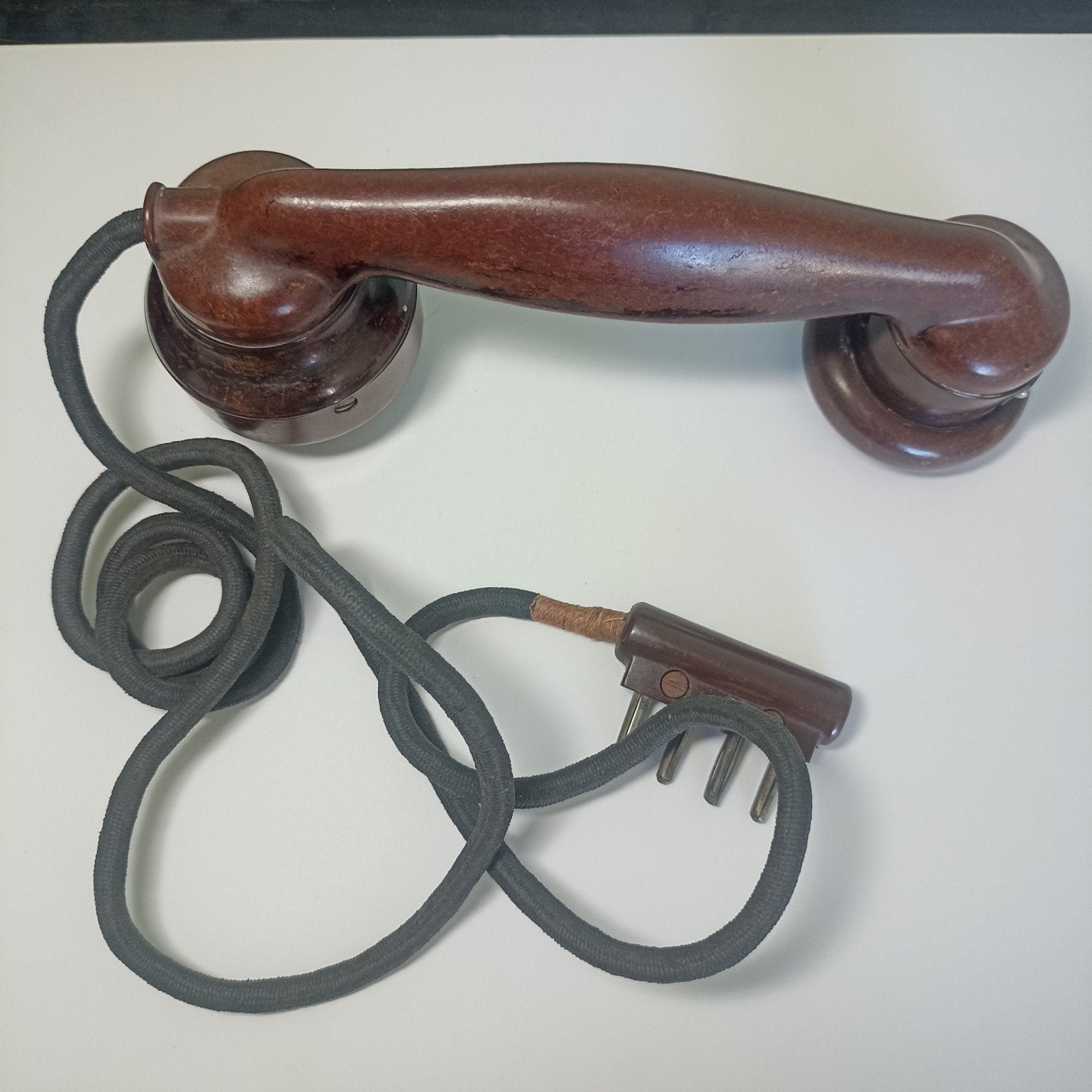 Zeldzame vroege Bakelieten PTT 24 Telefoonhoorn (Modèle 1924, Ophalen of Verzenden