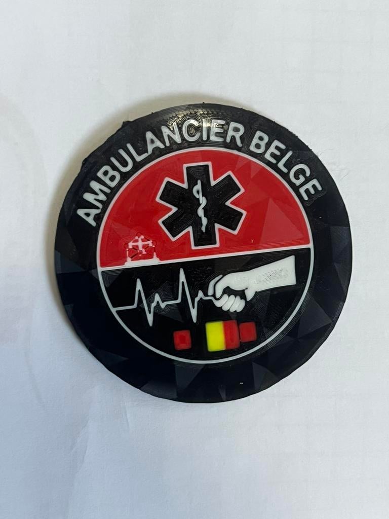 Patch velcro ambulancier belge, Collections, Broches, Pins & Badges, Neuf, Enlèvement ou Envoi