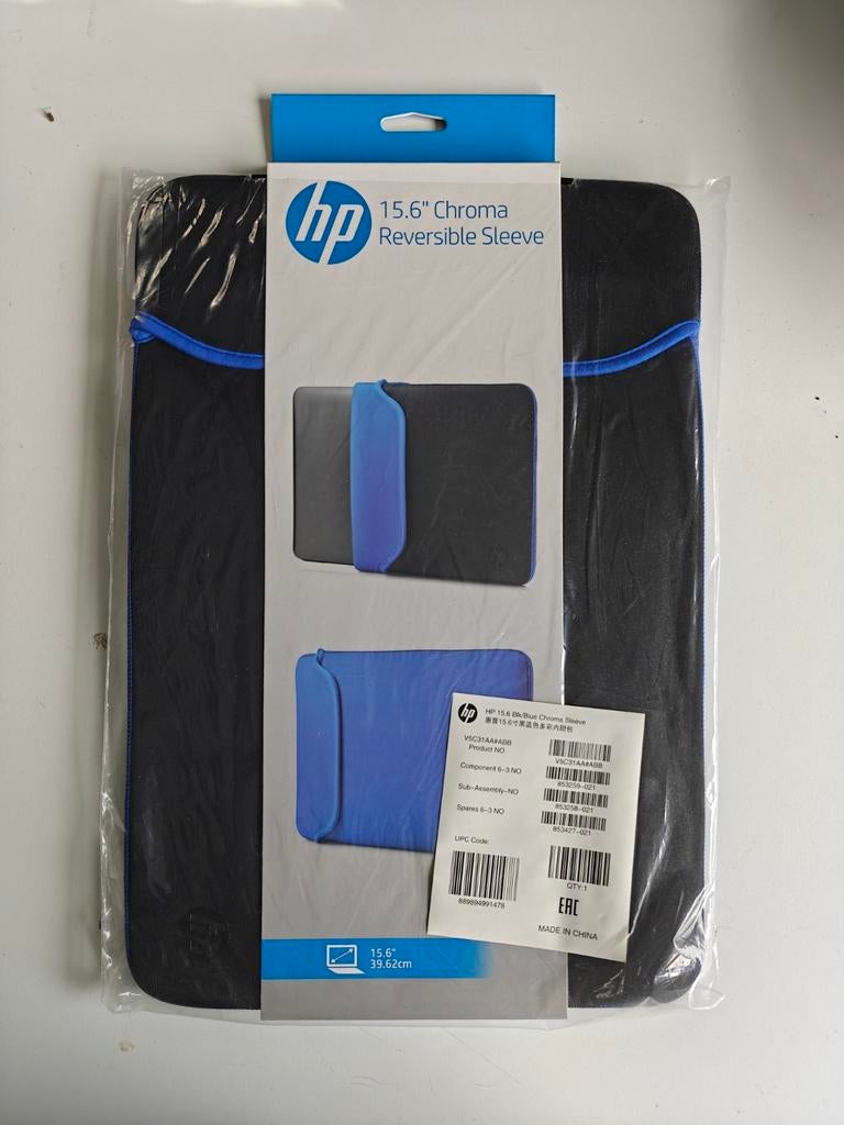 HP Chroma Sleeve 15.6", Hp, 13 inch of meer, Nieuw, Bescherming voor- en achterkant