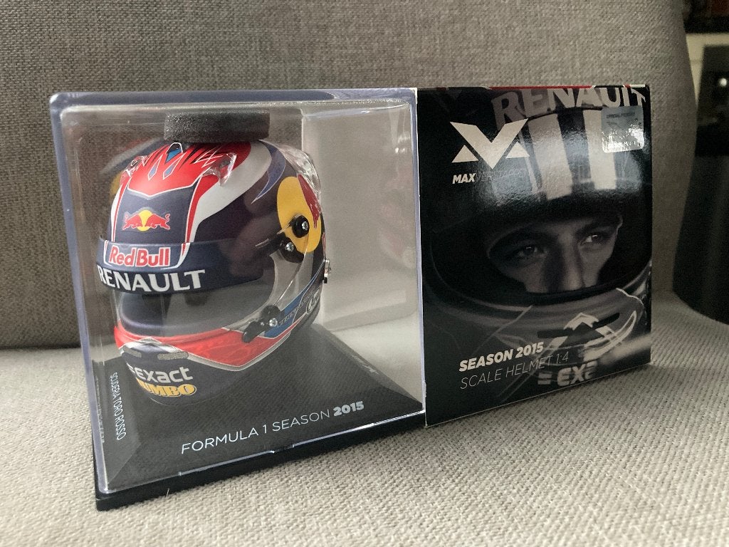 Max Verstappen 1:4 helm 2015 Seizoenshelm Toro Rosso STR10, Ophalen of Verzenden, Nieuw, Formule 1