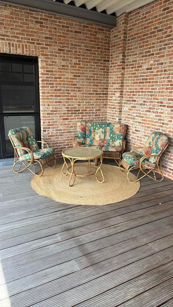 Rotan tuinset, Tuin en Terras, Ophalen, Zo goed als nieuw, Rotan, Tuinset