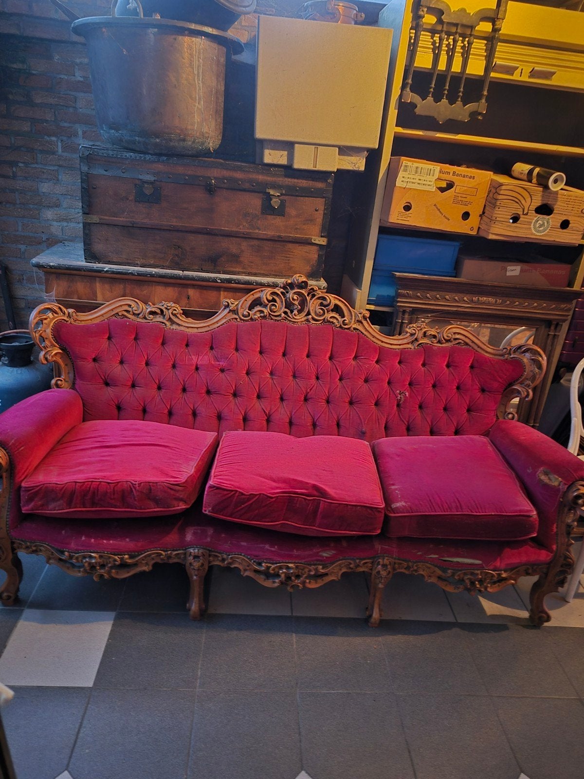 zetel Louis XV stijl, Maison & Meubles, Enlèvement, Utilisé, Trois personnes