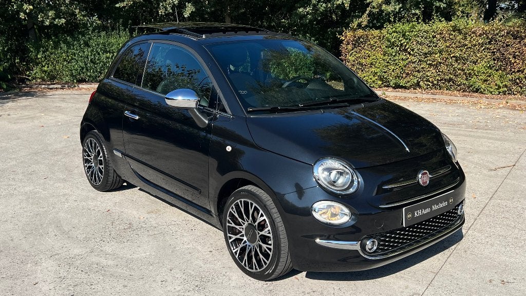 Fiat 500 1.2i Automaat Pano-Schuifdak CarPlay Leder Garantie, Auto's, Automaat, 4 cilinders, Leder, Onderhoudsboekje